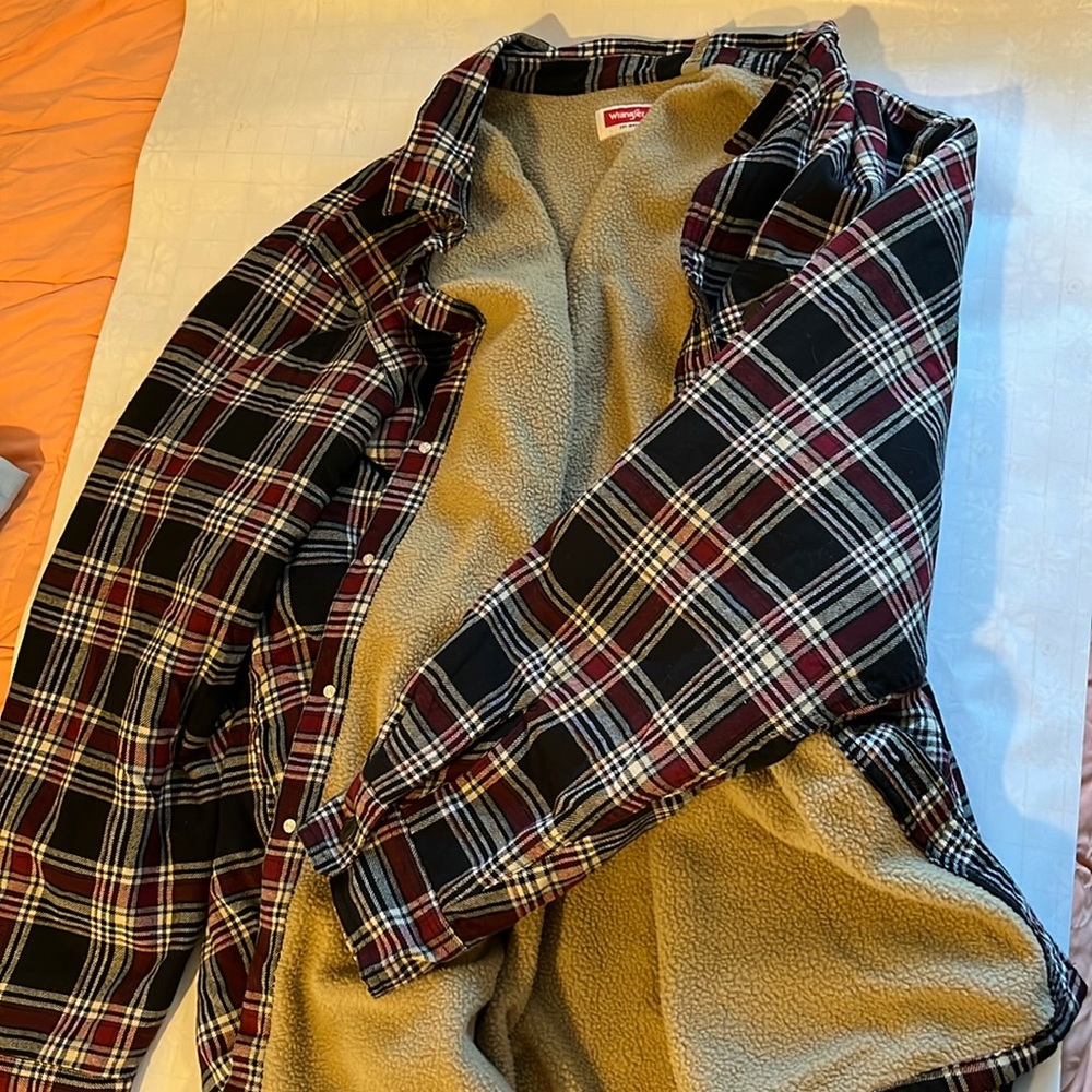 Wrangler Button Flannel Fleece-lined 3X